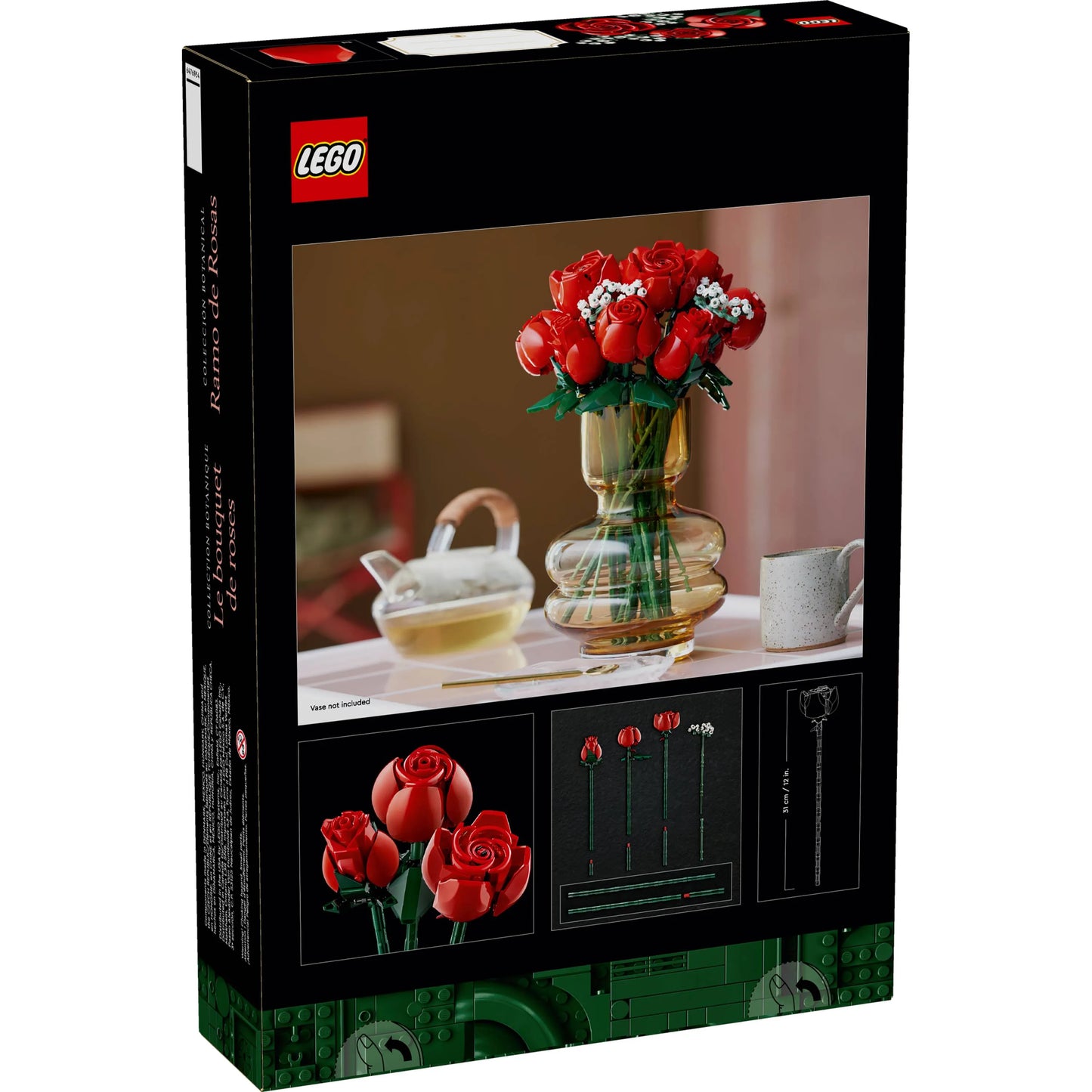 Brico Decoração - Buquê de Rosas 822 peças estilo LEGO | Blocos de Montar