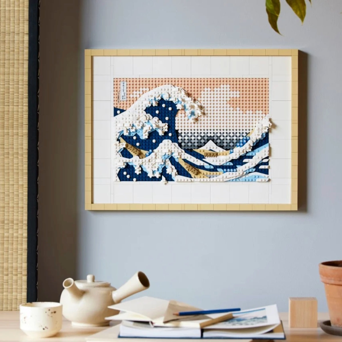 Brico Artes - A grande onda de Kanagawa 1810 peças estilo LEGO | Blocos de Montar