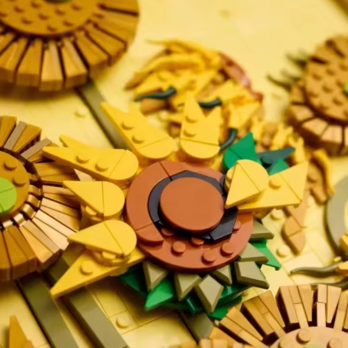 Brico Arte - Girassois de Van Gogh 2615 peças estilo LEGO | Blocos de Montar