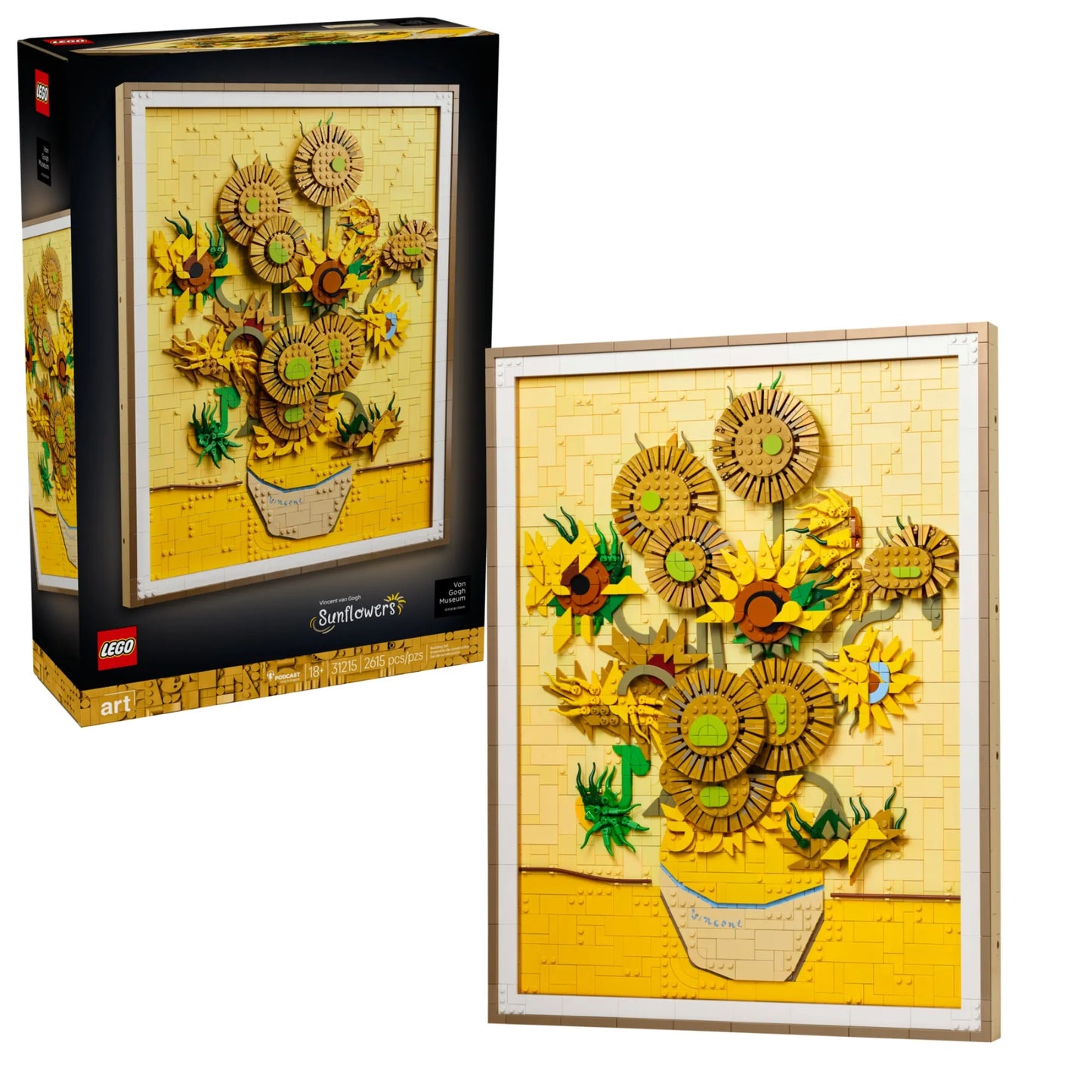 Brico Arte - Girassois de Van Gogh 2615 peças estilo LEGO | Blocos de Montar
