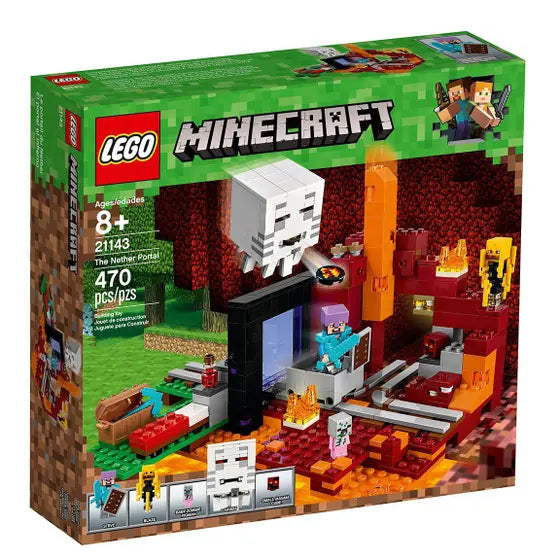 Mundos Minecraft - Portal do Nether 476 peças estilo LEGO | Blocos de Montar