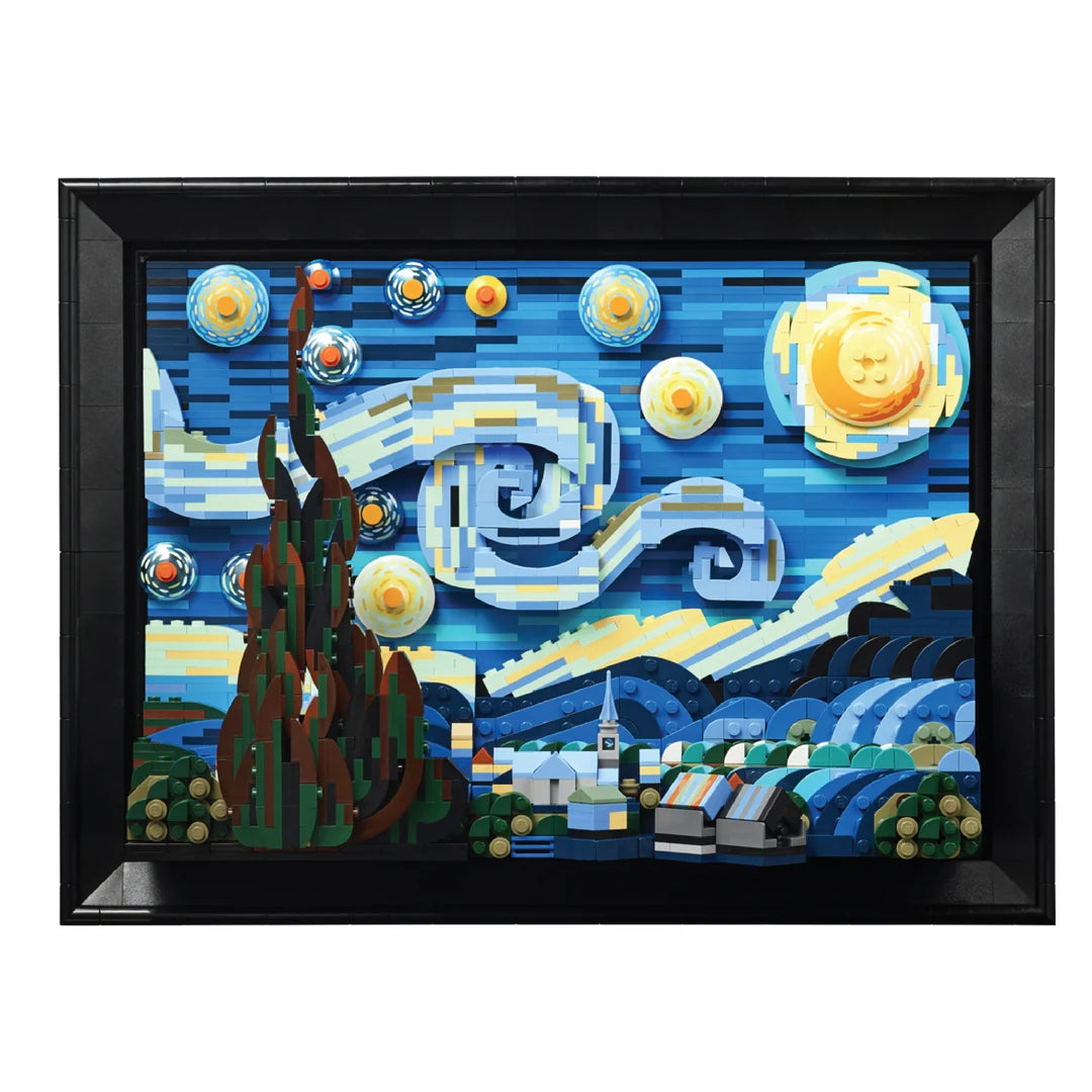 Brico Arte - A Noite Estrelada de Van Gogh 1731 peças estilo LEGO | Blocos de Montar